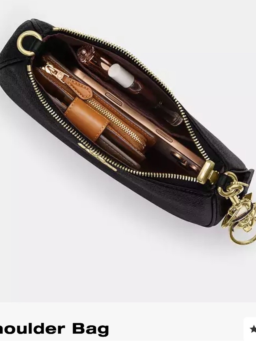 NWT Coach Teri Shoulder Bag | Refined Pebble Leather | Dust Bag Included - Picture 13 of 16